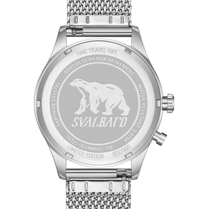 Часы с прыгающим часом Svalbard Time Travel HX18