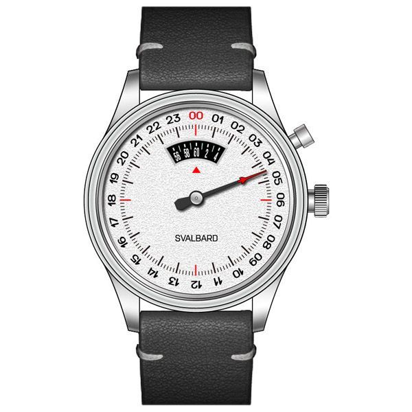 Часы с прыгающим часом Svalbard Time Travel HX19