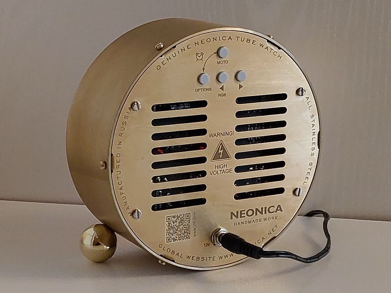 Настольные ламповые часы Nixie clock Neonica Нефть