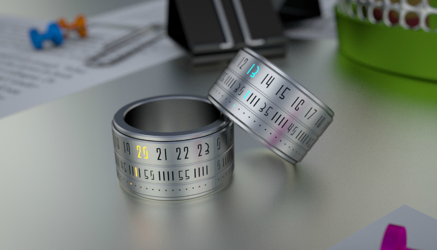 Инновационный концепт кольцо часы Ring Clock
