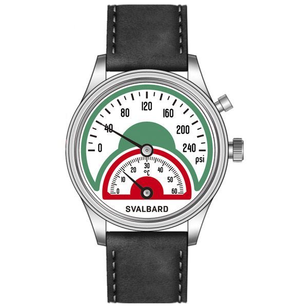 Часы с прыгающим часом Svalbard Time Travel HX24B